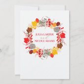 Frans kussed zoete bessen druiven bloemen bruiloft kaart (Achterkant)