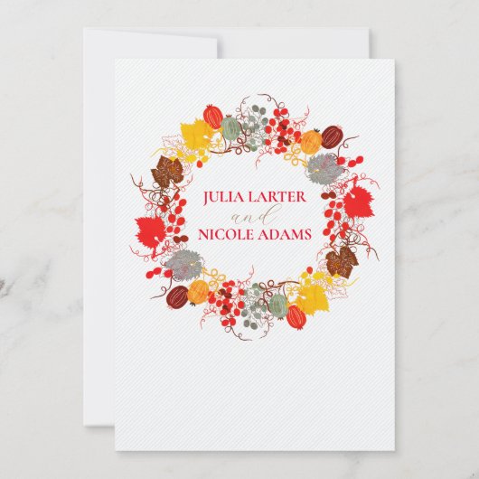 Frans kussed zoete bessen druiven bloemen bruiloft kaart (Achterkant)