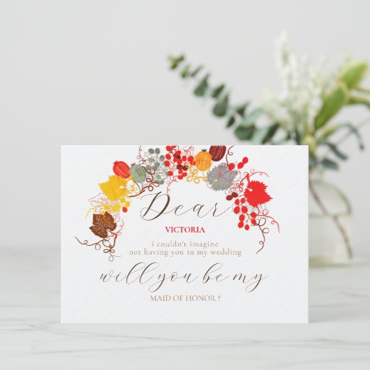 Frans kussed zoete bessen druiven bloemen bruiloft menu (Staand voorkant)