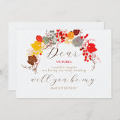 Frans kussed zoete bessen druiven bloemen bruiloft menu (Voorkant / Achterkant)