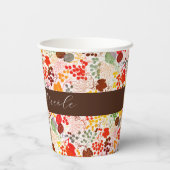 Frans kussed zoete bessen druiven bloemen bruiloft papieren bekers (Achterkant)