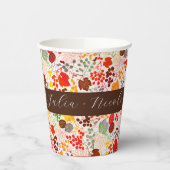 Frans kussed zoete bessen druiven bloemen bruiloft papieren bekers (Links)