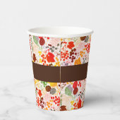 Frans kussed zoete bessen druiven bloemen bruiloft papieren bekers (Rechts)