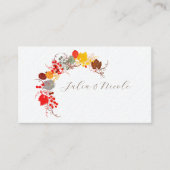 Frans kussed zoete bessen druiven bloemen bruiloft plaatskaartje (Voorkant)