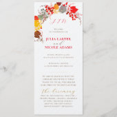 Frans kussed zoete bessen druiven bloemen bruiloft programmakaart (Voorkant)