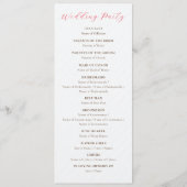 Frans kussed zoete bessen druiven bloemen bruiloft programmakaart (Achterkant)