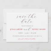 Frans kussed zoete bessen druiven bloemen bruiloft save the date (Voorkant)