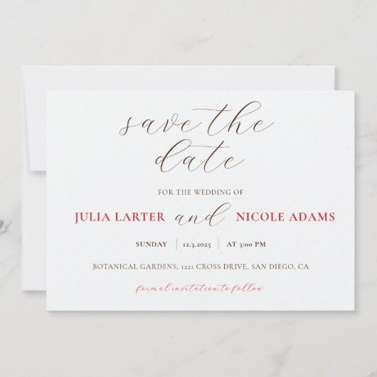 Frans kussed zoete bessen druiven bloemen bruiloft save the date (Voorkant)