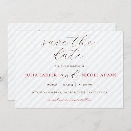 Frans kussed zoete bessen druiven bloemen bruiloft save the date (Voorkant / Achterkant)