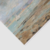 Frans kustlandschap met zeilboten tissuepapier (Detail)