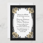 Frans Kwart Gothic Goud Roos Jubileum Kaart (Voorkant)