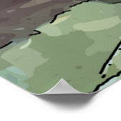 Frans kwart zwart kattebakje poster (Hoek)