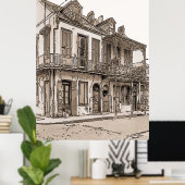  Frans kwartier, New Orleans Poster (Thuiskantoor)