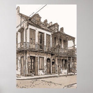  Frans kwartier, New Orleans Poster