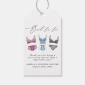 Frans Lace Lingerie Vrijgezellenfeest Cadeaulabel (Voorkant)