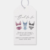 Frans Lace Lingerie Vrijgezellenfeest Cadeaulabel (Achterkant)