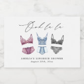 Frans Lace Lingerie Vrijgezellenfeest Sparkling Wijnetiket (Enkel label)