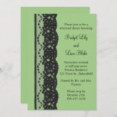 Frans Lace Rehearsal Dinner (groen) Kaart (Voorkant / Achterkant)