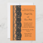 Frans Lace Rehearsal Dinner (oranje) Kaart (Voorkant)