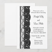 Frans Lace Rehearsal Dinner (wit) Kaart (Voorkant / Achterkant)