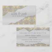 Frans Lace Ripped Damask Interior Design Visitekaartje (Voorkant / Achterkant)