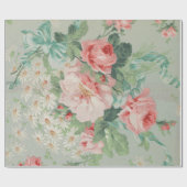 Frans Land Antiek Kool Rozen Cadeaupapier (Vlak)