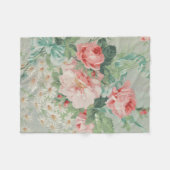 Frans Land Antiek Kool Rozen Fleece Deken (Voorkant (Horizontaal))