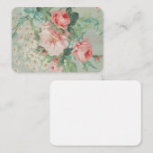 Frans Land  Antiek Kool Rozen Notitiekaartje (Voorkant / Achterkant)