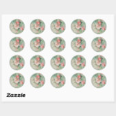 Frans Land  Antiek Kool Rozen Ronde Sticker (Vel)