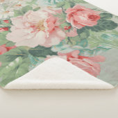 Frans Land  Antiek Kool Rozen Sherpa Deken (3/4)