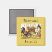 Frans Land Barnyard Vrienden Koelkast Magneet (Voorkant / Achterkant)