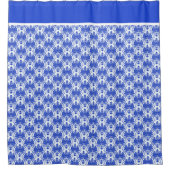 Frans land blauw en wit douchegordijn (Voorkant)