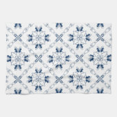 Frans Land Blauw en Wit Keukenhanddoek (Horizontaal)