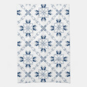 Frans Land Blauw en Wit Keukenhanddoek (Verticaal)