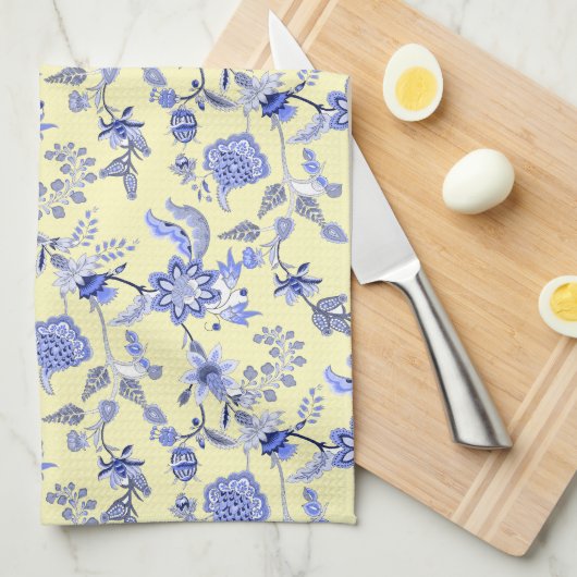 Frans Land Blauw Theedoek (Quarter Fold)