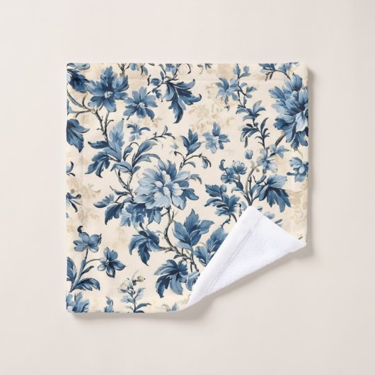 Frans land blauw toilet bad handdoek (Wasdoekje)