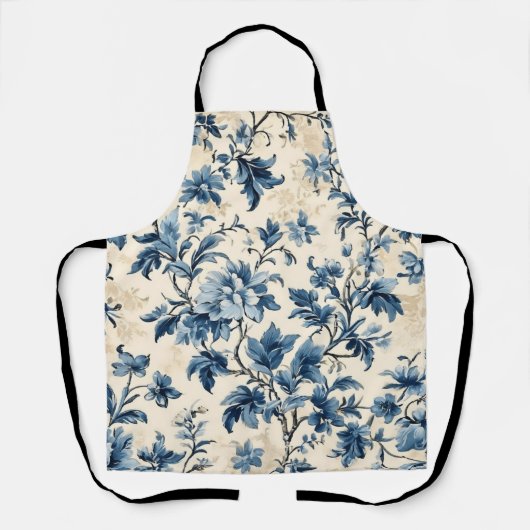 Frans land blauw toilet schort (Voorkant)