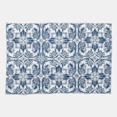 Frans Land Blue en White Tulips Kitchen Towel Theedoek (Horizontaal)