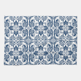 Frans Land Blue en White Tulips Kitchen Towel Theedoek