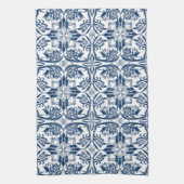 Frans Land Blue en White Tulips Kitchen Towel Theedoek (Verticaal)