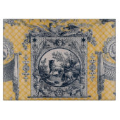 Frans Land Blue & Yellow Toile Cutting Board Snijplank (Voorkant)