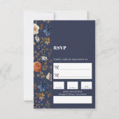 Frans land Boho schilderde Floral Wedding RSVP Kaartje (Voorkant)
