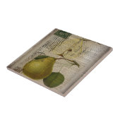 Frans land botanische illustratie  peer tegeltje (Zijkant)