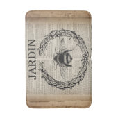 frans land botanische koningin bijen badmat (Voorkant Verticaal)