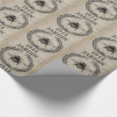 frans land botanische koningin bijen cadeaupapier (Hoek)