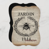 frans land botanische  koningin bijen kaart (Voorkant / Achterkant)