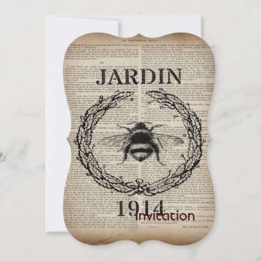 frans land botanische  koningin bijen kaart (Voorkant)