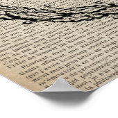 frans land botanische  koningin bijen poster (Hoek)