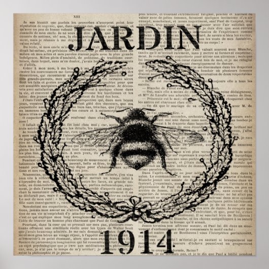 frans land botanische  koningin bijen poster (Voorkant)