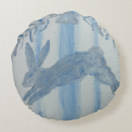 Frans Land Bunny Rabbit Rond Kussen